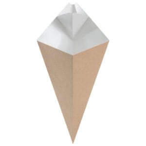Large Kraft Cone with Dip Corner 500/ctn (Ctn Only)