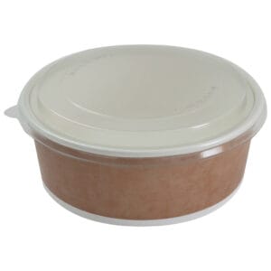 1300ml Multi-Food Pot & PET lid - Kraft - 150/ctn (Ctn Only)