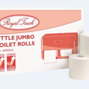 2 Ply Mini Jumbo Toilet Paper Rolls - 1200sheets - 18/ctn royal touch (Ctn Only)