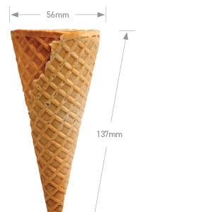 Altimate - Flat Top Sugar Waffle Cones B - 288/ctn (Ctn Only)