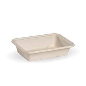 Biopak 500ml Rectangle Container With Lining (300gsm) - 300/ctn (Ctn Only)