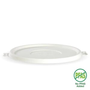 BioPak - BioCane White 24-40oz Bowl Lid  - 400/ctn (Ctn Only)