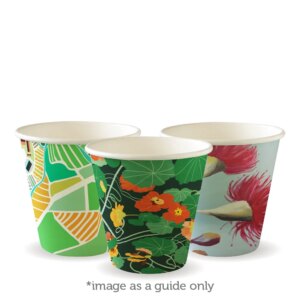Single Wall 8oz Bio (90mm) Cup Art Series - 1000/ctn BioPak (Ctn Only)
