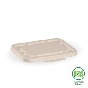 Biopak - Sugarcane Lids to suit BioCane Takeaway Bases - Natural - 500/ctn (Ctn only)