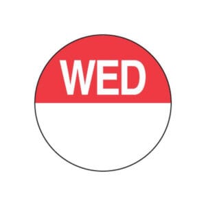 Removable 24mm - Day Dot - Circle - Wednesday (Ctn Only)