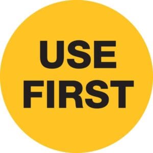 Removable 80mm - Day Dot - Circle - Use First (Ctn Only)