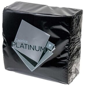 CAPRICE PLATINUM DINNER NAPKIN BLACK GT QUILTED 500/CTN (Ctn Only)