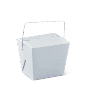 8oz Food Pail White - With Handle - 450 (9 per ctn)