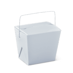 16oz Food Pail White - With Handle  450 (9 per ctn)
