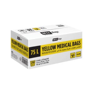 Yellow Clinical Waste Bags Roll - 10 rolls/ctn (Ctn only)