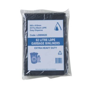 82lt Garbage Bags Extra Heavy Duty - 45um - 200 (8 per ctn)