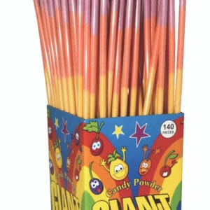 Giant Rainbow Straws 13g x 140 (Ctn Only)