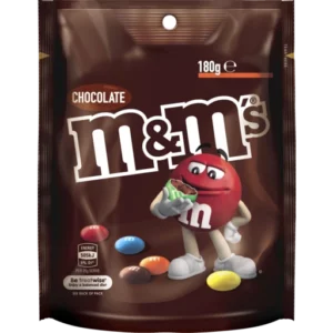 M & M Milk Chocolate 180g - 18/ctn (Ctn Only)