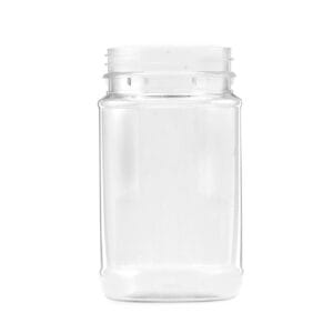 375ML CLEAR ROUND JAR WITH 63MM NECK  (1 only)