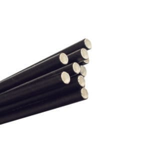 Paper Wrapped Paper Straws Black