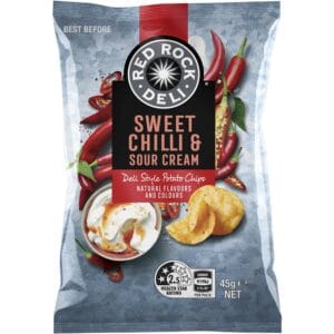 Red Rock - Sweet Chilli & Sour Cream - 45g x 18/ctn1kg - 41x30x17 (Ctn Only)