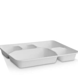 Sugarcane Tray 5 Compartment - 200/ctn - Pac Trading
