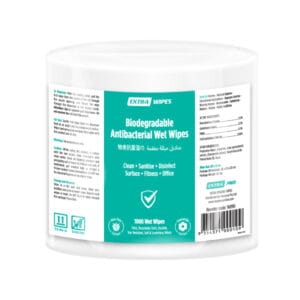 WIPES ROLL - EXTRA BIODEGRADABLE ANTI-BACTERIAL 1000S - 4 ROLLS/CTN (Ctn Only)
