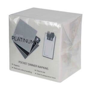 Dinner Pocket Napkin - White - 1000/CTN (Ctn Only)