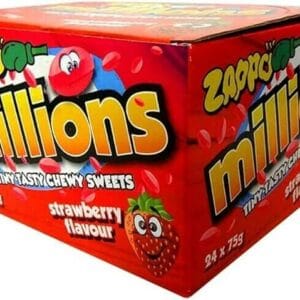ZAPPO MILLIONS  STRAWBERRY 75G - 24/OUTER (Ctn Only)