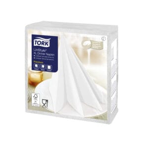 Tork Lin style White Dinner Napkin XL QF 25X12 - 300/ctn