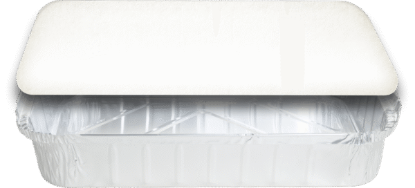 Milkboard Lids to suit 7330(460) Foil Container - 200/pkt (Full Pkt Only)
