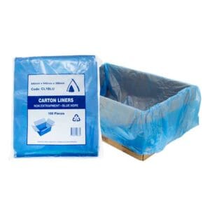 Carton Tray Liner - Blue - 640 x 640+ 390mm - Flat Pack - 500/ctn (Ctn Only)