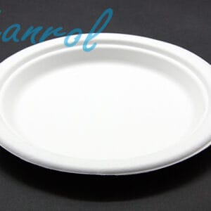 Chanrol - 9" Sugarcane - Pulp Plate - 500/ctn (Ctn Only)