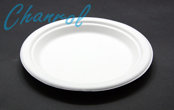 Chanrol - 9" Sugarcane - Pulp Plate - 500/ctn (Ctn Only)