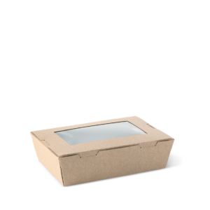 D/P Lunch Box w/ Window Brown 200 small (Ctn Only)