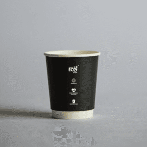 8oz Double Wall Paper Cup Black 500 (20 per ctn)