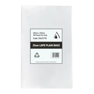 Plastic Bags 17x10" 25um 1000 (10 per ctn)