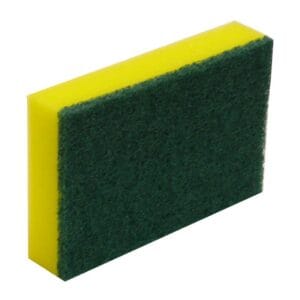 Scourer Sponge Green/Yellow 10 Pack (Ctn Only)