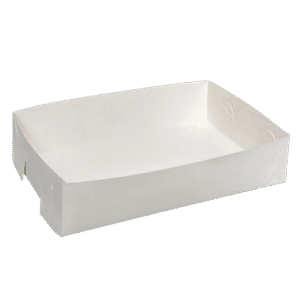 Small White Tray Half - 400/pkt (Full Pkt Only)