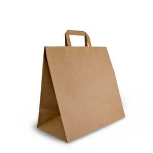 Paper Carry Bag with Flat Fold Handle - Large - 305x305x175 - "Uber"  250/ctn (Ctn Only)