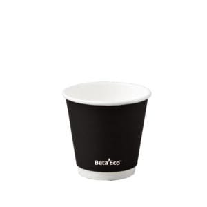 8oz Double Wall BetaEco Cup Black 80mm 50/ctn (ctn Only)
