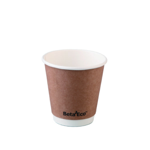 8oz Double Wall BetaEco Cup Kraft 80mm 50/ctn (ctn Only)
