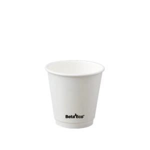 8oz Double Wall BetaEco Cup White 80mm 50/ctn (ctn Only)