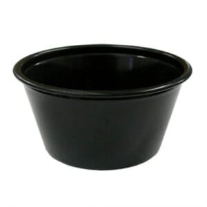 2oz PP (Polypropylene) Portion Cups Black 62mm Diameter 2500/ctn