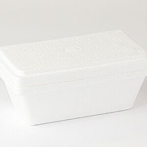 Foam Hot Dog Container with lid 500ml white 230ct