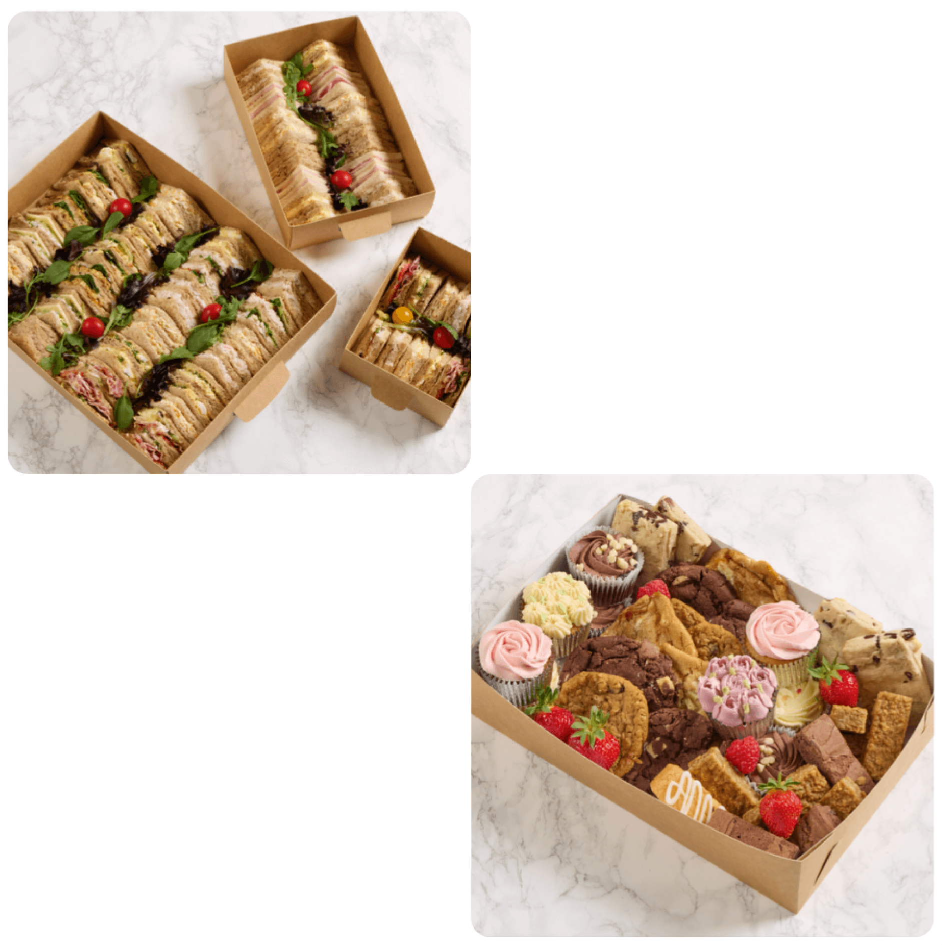 Platters on container