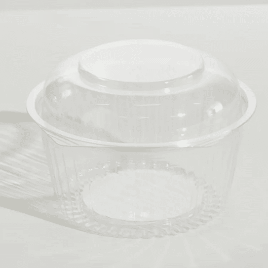 Pictured: Dome Bowl with Hinged Lid ideal for salads. 