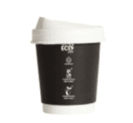 Pictured: 8oz Double Wall Cup with Sipper Lid