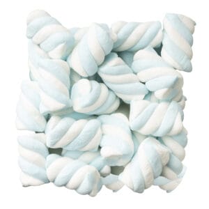 Blue & White Marshmallow Twist 800g/8ctn