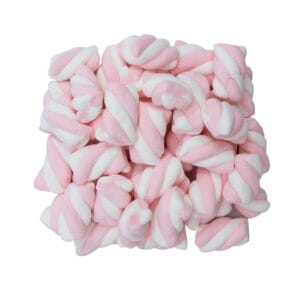 Pink & White Marshmallow Twist 800g/8ctn
